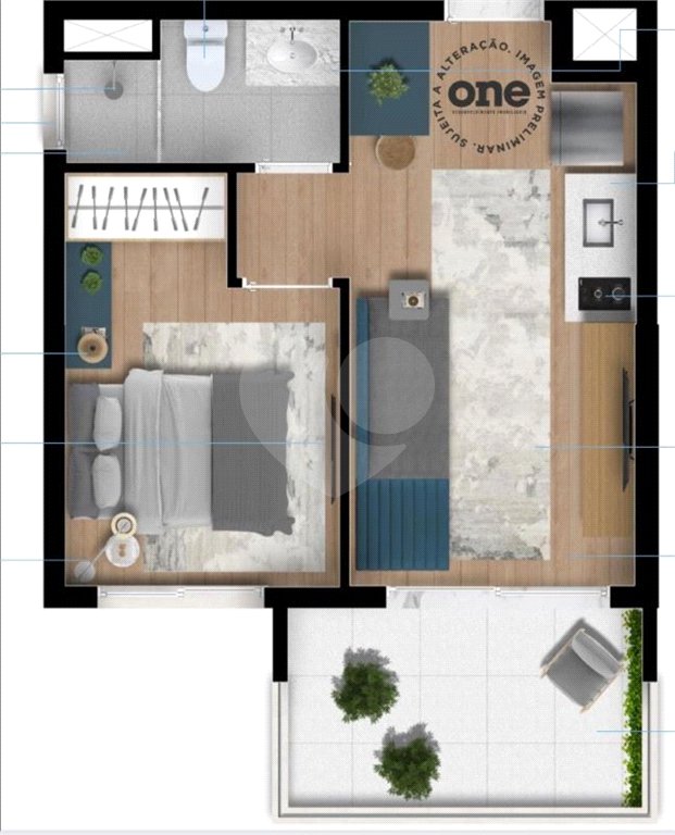 Apartamento à venda com 1 suíte em Vila Clementino, São Paulo, SP