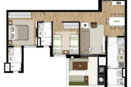 Apartamento à venda com 2 quartos, sendo 1 suíte, em Barra Funda, São Paulo, SP