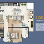 Apartamento à venda com 3 quartos, sendo 1 suíte,  em Jardim Oswaldo Cruz, São José dos Campos, SP