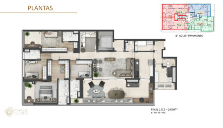 Apartamento à venda com 4 suítes em Jardim Morumbi, São Paulo, SP