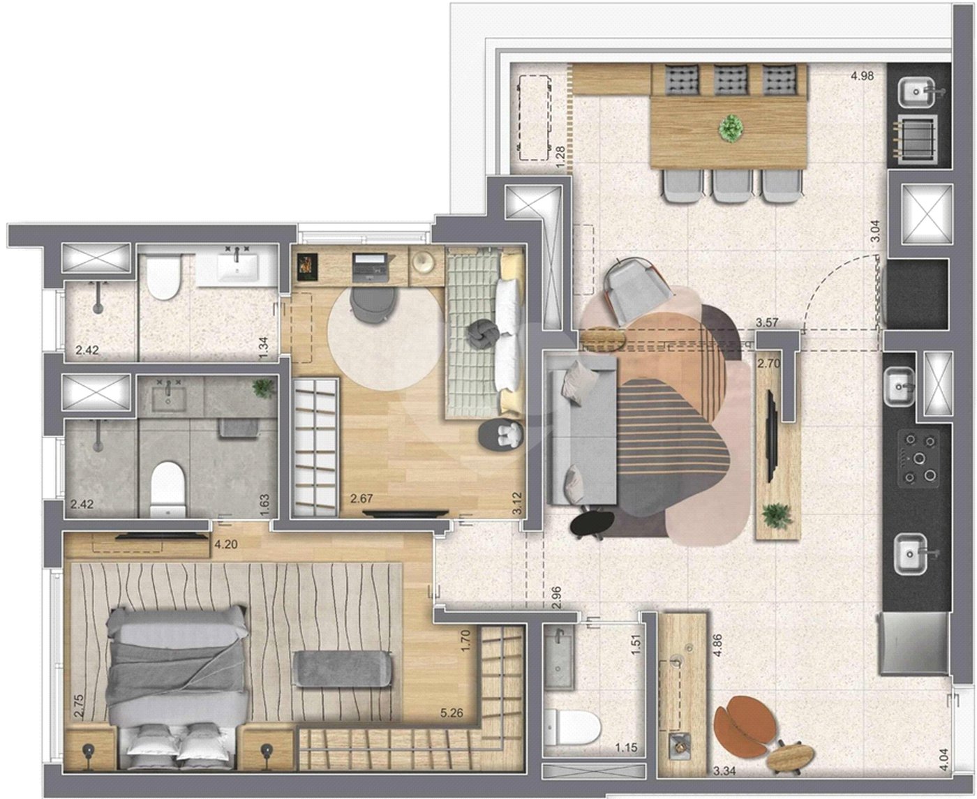 Apartamento à venda com 2 suítes em Pinheiros, São Paulo, SP