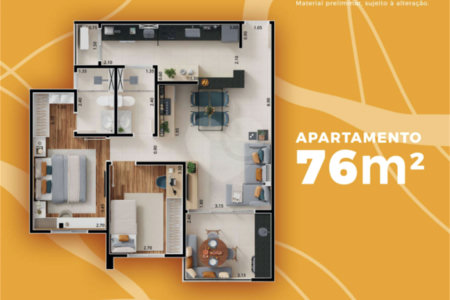 Apartamento à venda com 2 quartos, sendo 1 suíte, em Vila Augusta, Sorocaba, SP