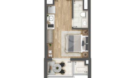 Apartamento à venda com 1 quarto em Vila Clementino, São Paulo, SP