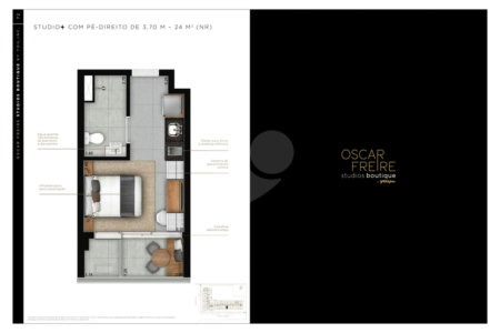 Flat à venda com 1 quarto em Cerqueira César, São Paulo, SP