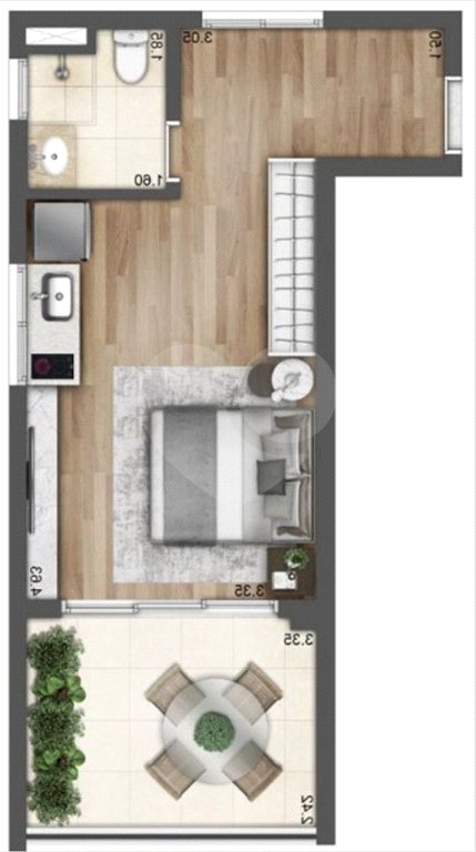 Apartamento à venda com 1 quarto em Sacomã, São Paulo, SP