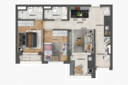 Apartamento à venda com 1 quarto em Vila Clementino, São Paulo, SP