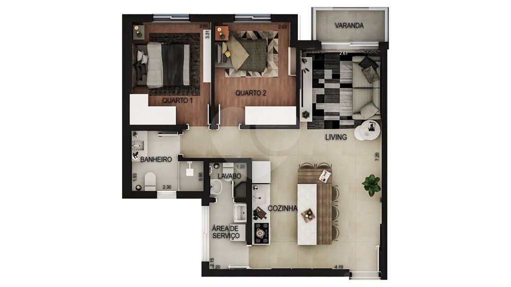 Apartamento à venda com 2 quartos em Vila Olímpia, São Paulo, SP