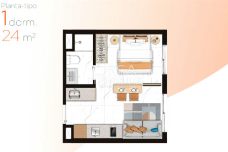 Apartamento à venda com 1 quarto em Vila Pompéia, São Paulo, SP