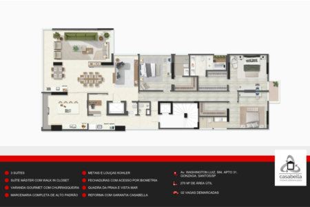 Apartamento com 3 dormitórios à venda, 270 m² por R$ 3.390.000,00 - Gonzaga - Santos/SP