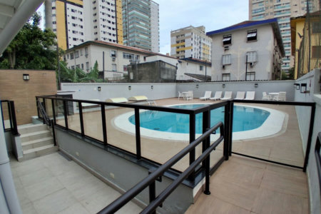 Apartamento com 3 dormitórios para alugar, 135 m² por R$ 6.500,00/mês - Pompéia - Santos/SP