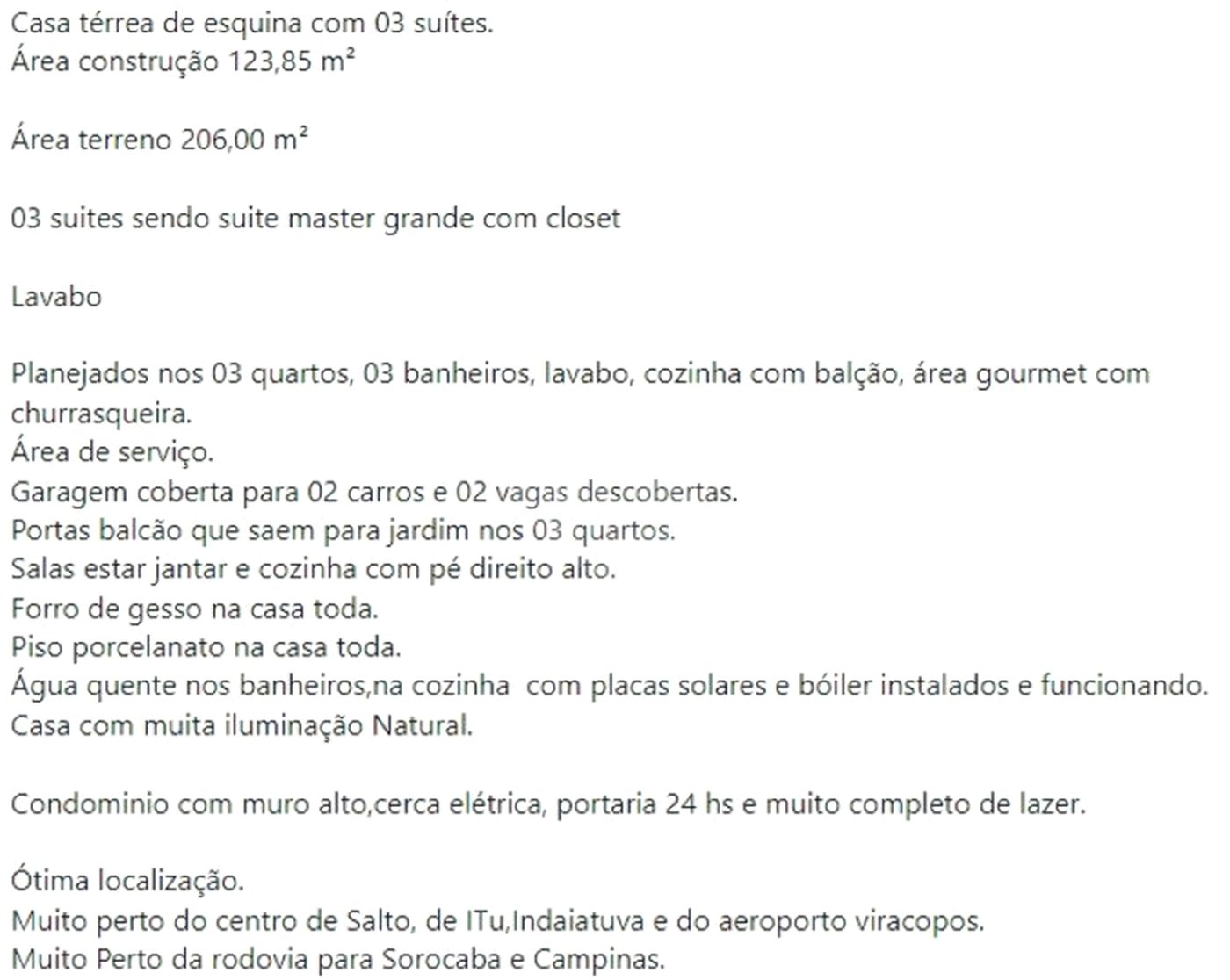 Casa à venda com 3 suítes no condomínio Village Moutonnée, Salto - SP