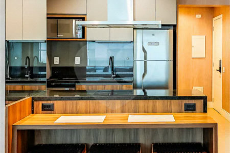 Apartamento totalmente mobiliado com ar-condicionado localizado no coração do Brooklin!!!