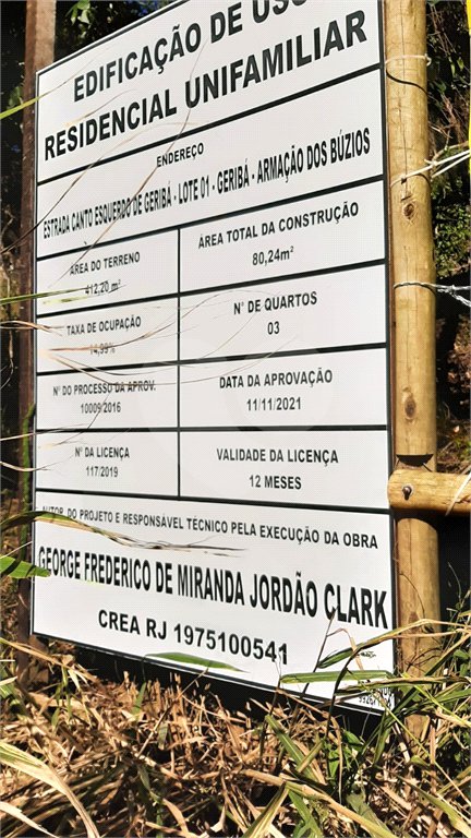 Terreno à venda em Geribá, Armação dos Búzios, RJ