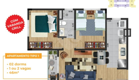 Apartamento à venda com 2 quartos em Jardim Aida, Guarulhos, SP