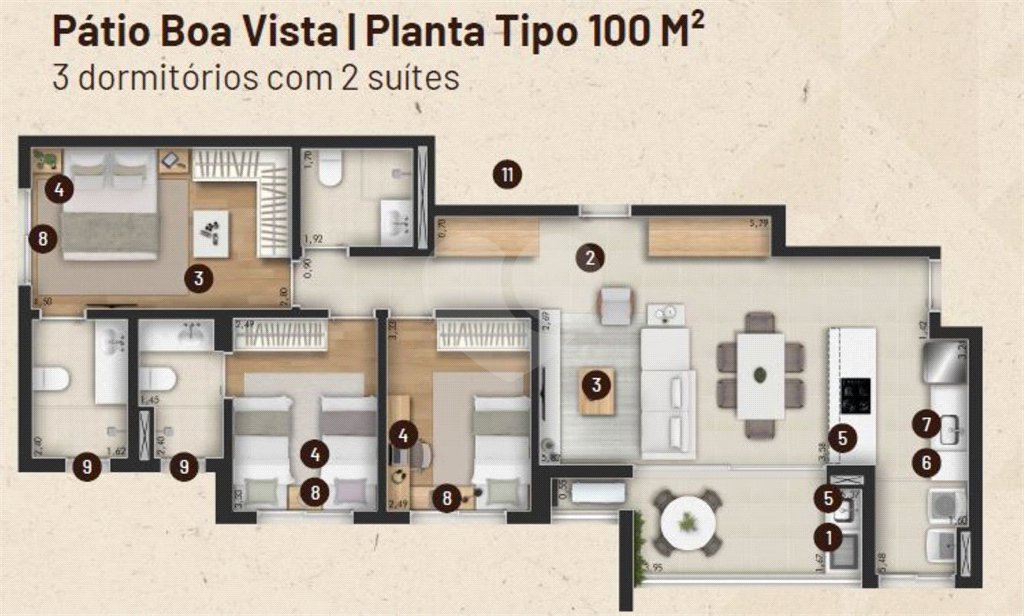 Apartamento à venda com 1 suíte em Jardim do Paço, Sorocaba, SP