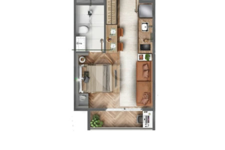 Apartamento à venda com 1 quarto em Pinheiros, São Paulo, SP