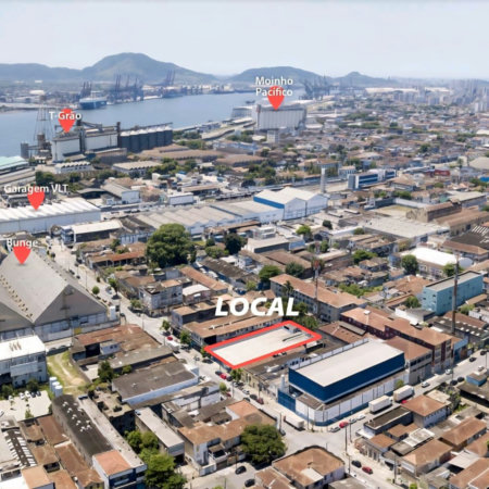 Terreno para alugar, 1250 m² por R$ 30.796,00 - Macuco - Santos/SP