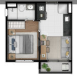 Studio à venda com 1 suíte em Vila Olímpia, São Paulo, SP