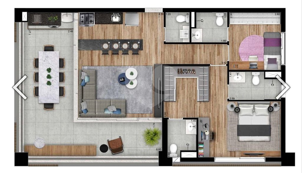 Apartamento à venda com 1 quarto em Perdizes, São Paulo, SP