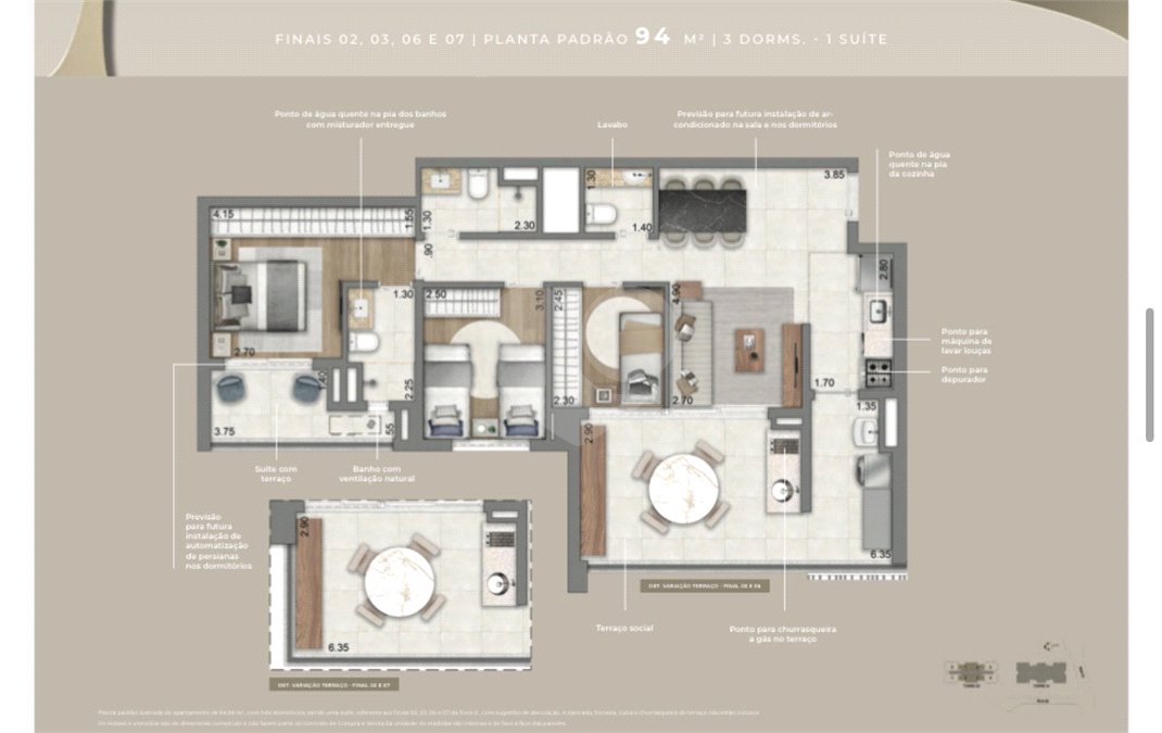 Apartamento à venda com 3 quartos, sendo 1 suíte, em Jardim das Acácias, São Paulo, SP