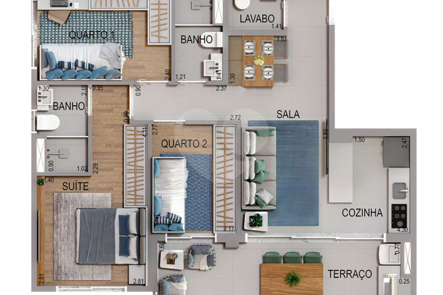 Apartamento à venda com 2 suítes em Barueri, Barueri, SP