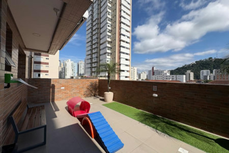 Apartamento com 2 dormitórios à venda, 66 m² por R$ 800.000,00 - Campo Grande - Santos/SP