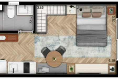 Apartamento à venda com 1 quarto em Vila Olímpia, São Paulo, SP