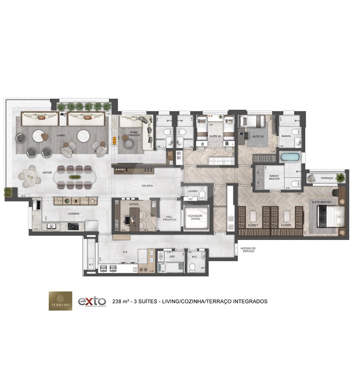 Apartamento à venda com 3 suítes em Vila Romana, São Paulo, SP