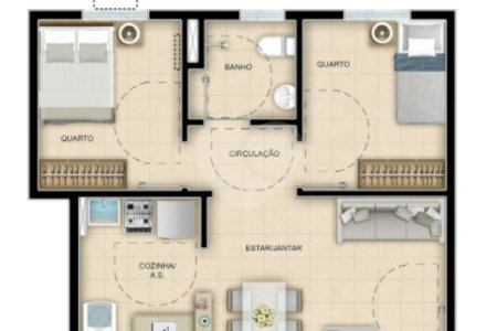 Apartamento à venda com 2 quartos em Residencial Jequitibá, Ribeirão Preto, SP