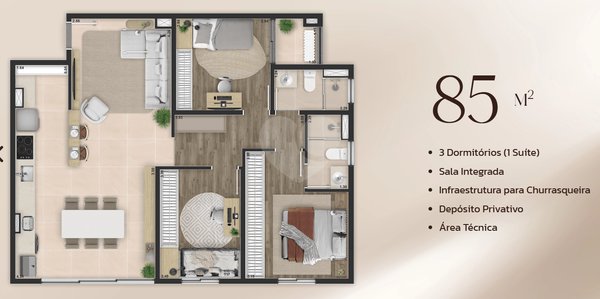 Apartamento 86m² 3