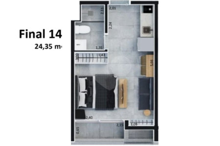 Apartamento à venda com 1 quarto em Pinheiros, São Paulo, SP
