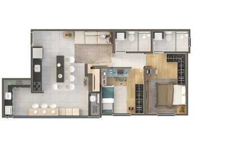 Apartamento à venda com 2 quartos, sendo 1 suíte, em Jardim América, Sorocaba, SP