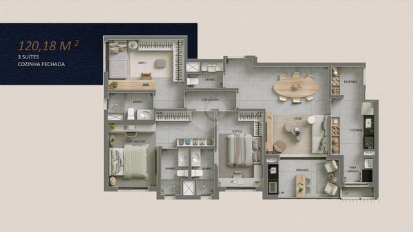 Apartamento 120m² 3