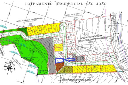 Terreno à venda no condomínio Residencial São João, Vinhedo - SP