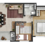 Apartamento à venda com 2 quartos, sendo 1 suíte, em Vila Espírito Santo, Sorocaba, SP