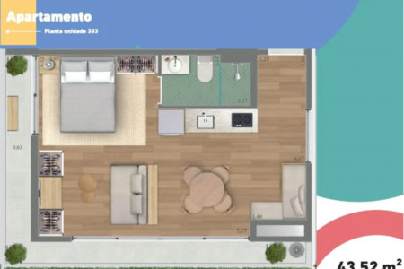 Apartamento à venda com 1 quarto em Pinheiros, São Paulo, SP