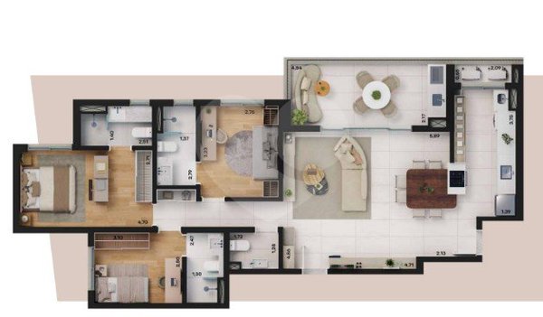 Apartamento 119m² 2