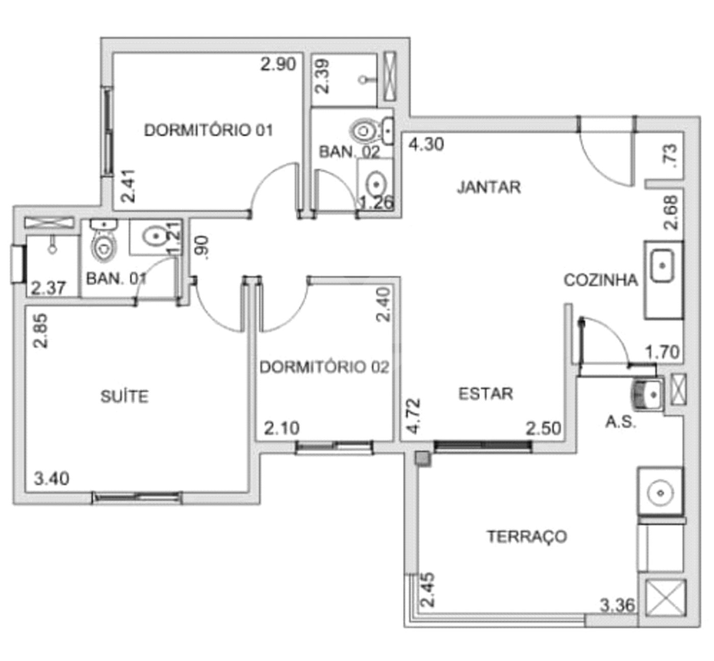 Apartamento à venda com 3 quartos, sendo 1 suíte, em Chácara Califórnia, São Paulo, SP