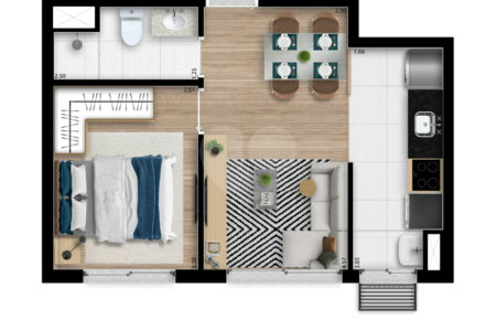 Apartamento à venda com 1 quarto em Vila Suissa, Mogi das Cruzes, SP
