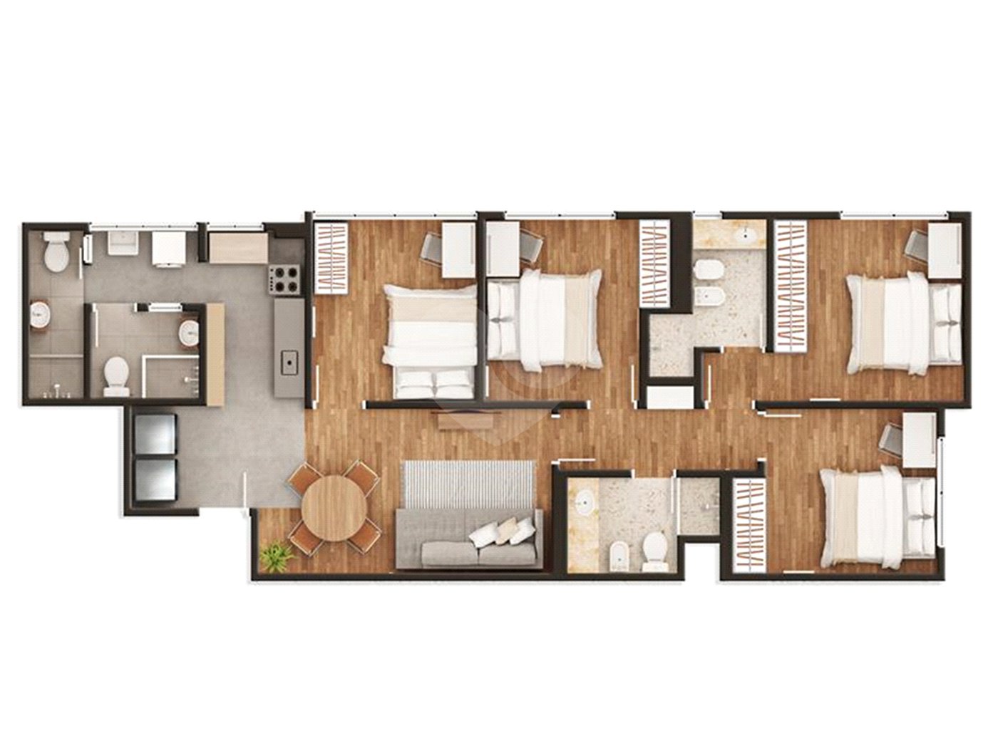 Apartamento à venda com 4 quartos, sendo 1 suíte, em Vila Olímpia, São Paulo, SP