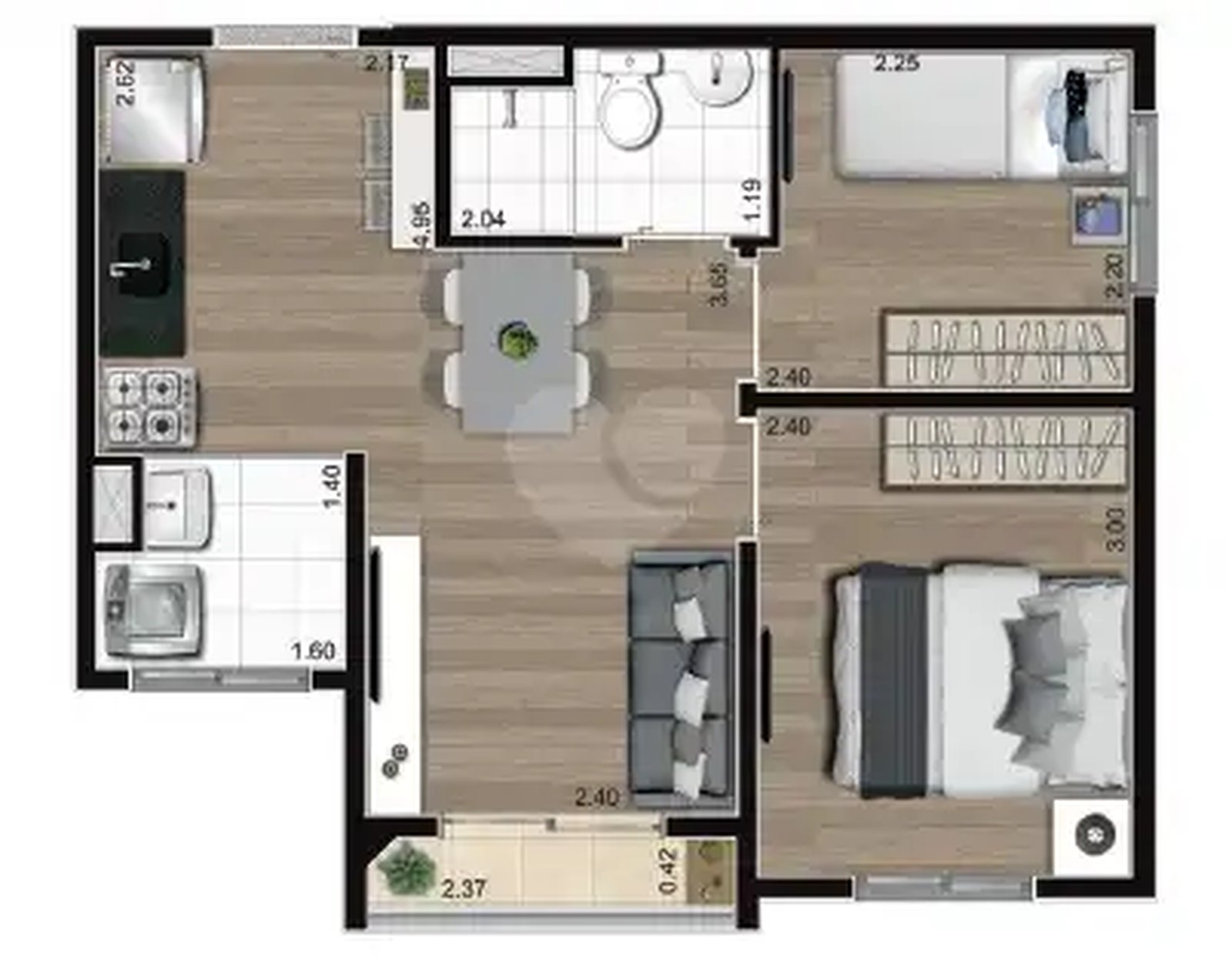 Apartamento 36m²