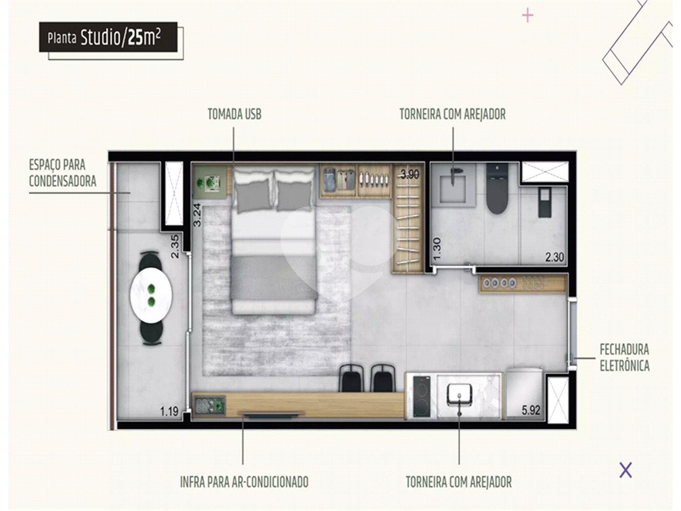 Apartamento à venda com 1 quarto em Pinheiros, São Paulo, SP