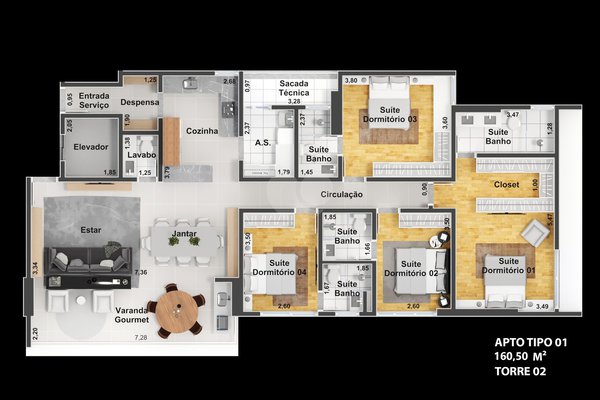 Apartamento 160m² 5
