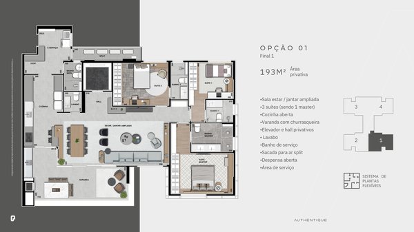 Apartamento 193m² 1
