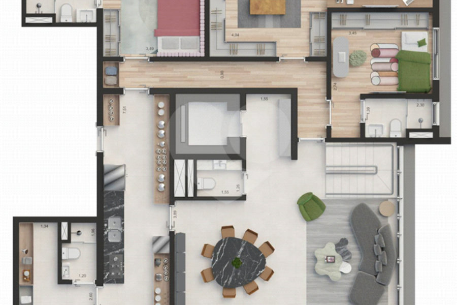 Apartamento à venda com 3 suítes em Jardim Paulista, São Paulo, SP