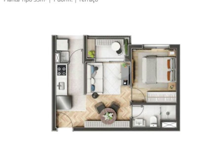 Apartamento à venda com 1 quarto em Vila Leopoldina, São Paulo, SP