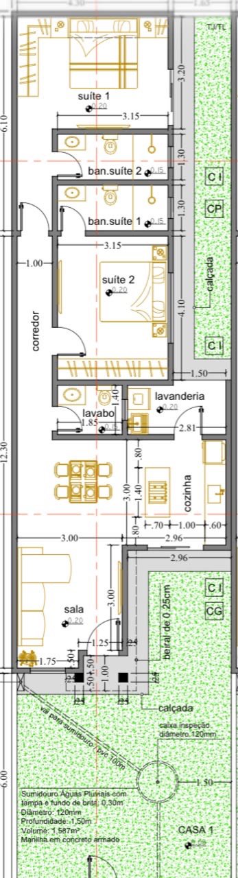 Casa à venda com 2 suítes em Jardim das Paineiras, Três Lagoas, MS