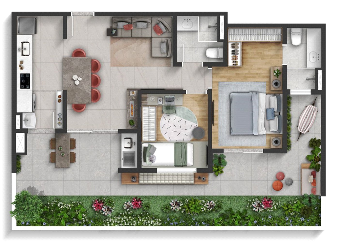 Apartamento à venda com 2 quartos, sendo 1 suíte, em Vila Espírito Santo, Sorocaba, SP