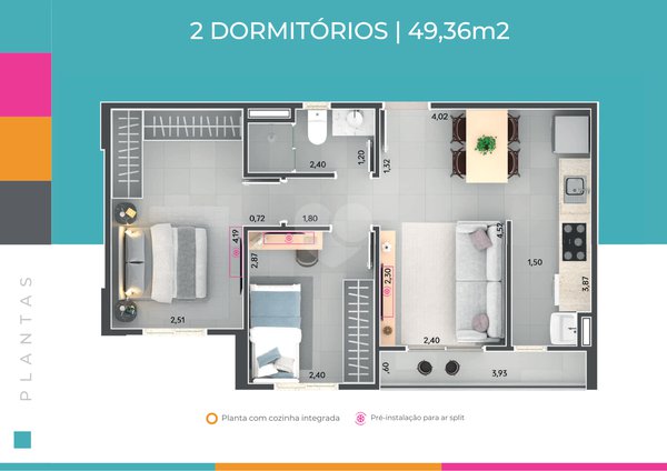 Apartamento 49m² 2