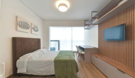Apartamento à venda ou para alugar com 1 quarto em Santo Amaro, São Paulo, SP